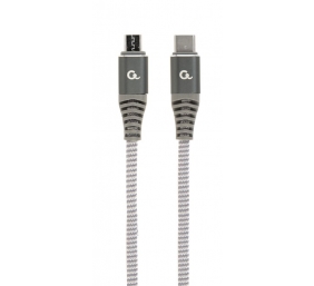 Cablexpert | Premium cotton braided USB Type-C to micro-USB charging and data cable, 1.5 m | CC-USB2B-CMMBM-1.5M