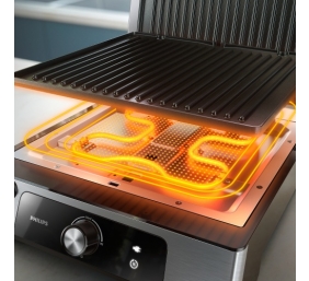 Philips 5000 Series HD6301/90 Elektrinis kontaktinis grilis, 2200 W, Juoda/Sidabrinė