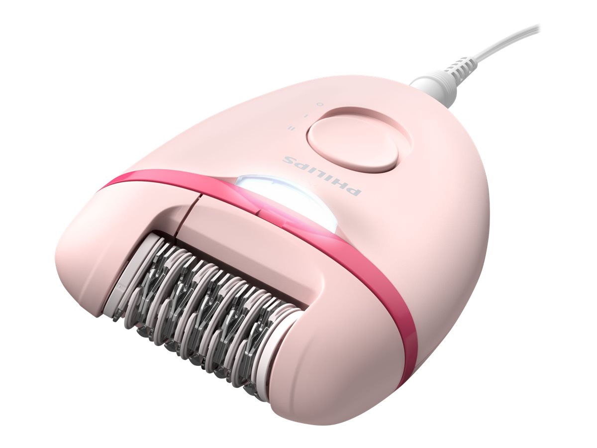 Philips | Corded Compact Epilator | BRE285/00 Satinelle Essential | White/Pink