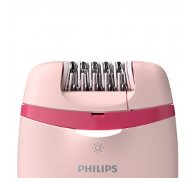 Philips | Corded Compact Epilator | BRE285/00 Satinelle Essential | White/Pink