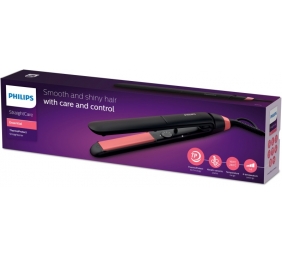Philips StraightCare Essential BHS376/00 Plaukų tiesintuvas, Juoda/Rausva