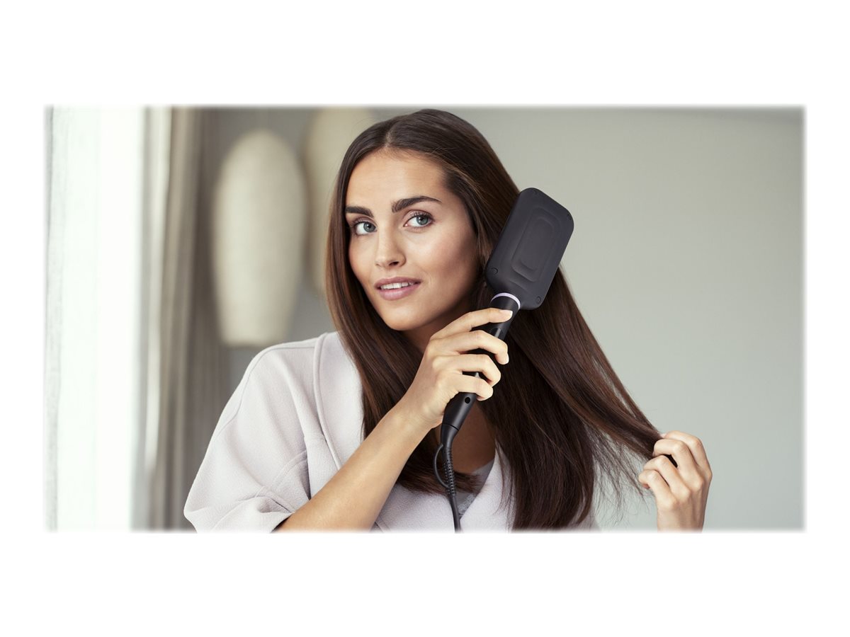Philips | StyleCare Essential Heated straightening brush | BHH880/00 | Warranty 24 month(s) | Ceramic heating system | Temperature (min) 170 °C | Temperature (max) 200 °C | Number of heating levels 2 | Black