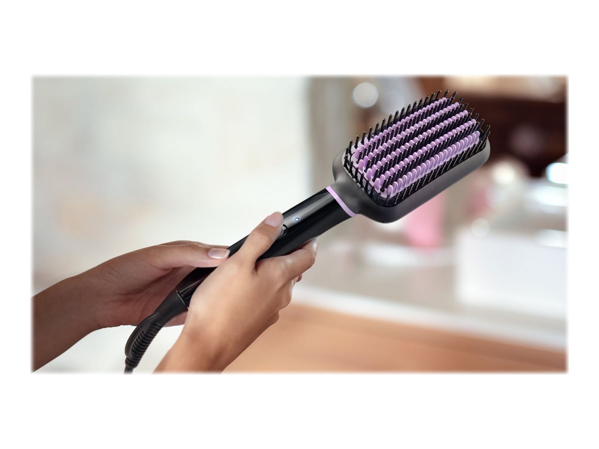 Philips | StyleCare Essential Heated straightening brush | BHH880/00 | Warranty 24 month(s) | Ceramic heating system | Temperature (min) 170 °C | Temperature (max) 200 °C | Number of heating levels 2 | Black