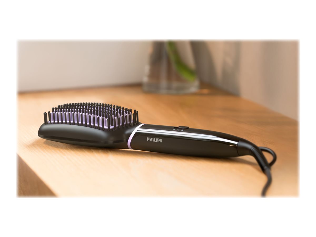 Philips | StyleCare Essential Heated straightening brush | BHH880/00 | Warranty 24 month(s) | Ceramic heating system | Temperature (min) 170 °C | Temperature (max) 200 °C | Number of heating levels 2 | Black