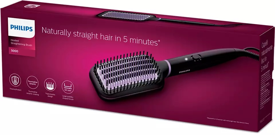 Philips | StyleCare Essential Heated straightening brush | BHH880/00 | Warranty 24 month(s) | Ceramic heating system | Temperature (min) 170 °C | Temperature (max) 200 °C | Number of heating levels 2 | Black