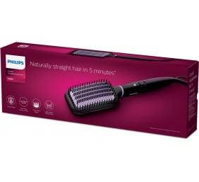 Philips StyleCare Essential BHH880/00 Šildomas tiesinimo šepetys, Juoda/Violetinė
