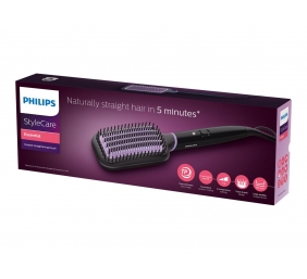 Philips | StyleCare Essential Heated straightening brush | BHH880/00 | Warranty 24 month(s) | Ceramic heating system | Temperature (min) 170 °C | Temperature (max) 200 °C | Number of heating levels 2 | Black