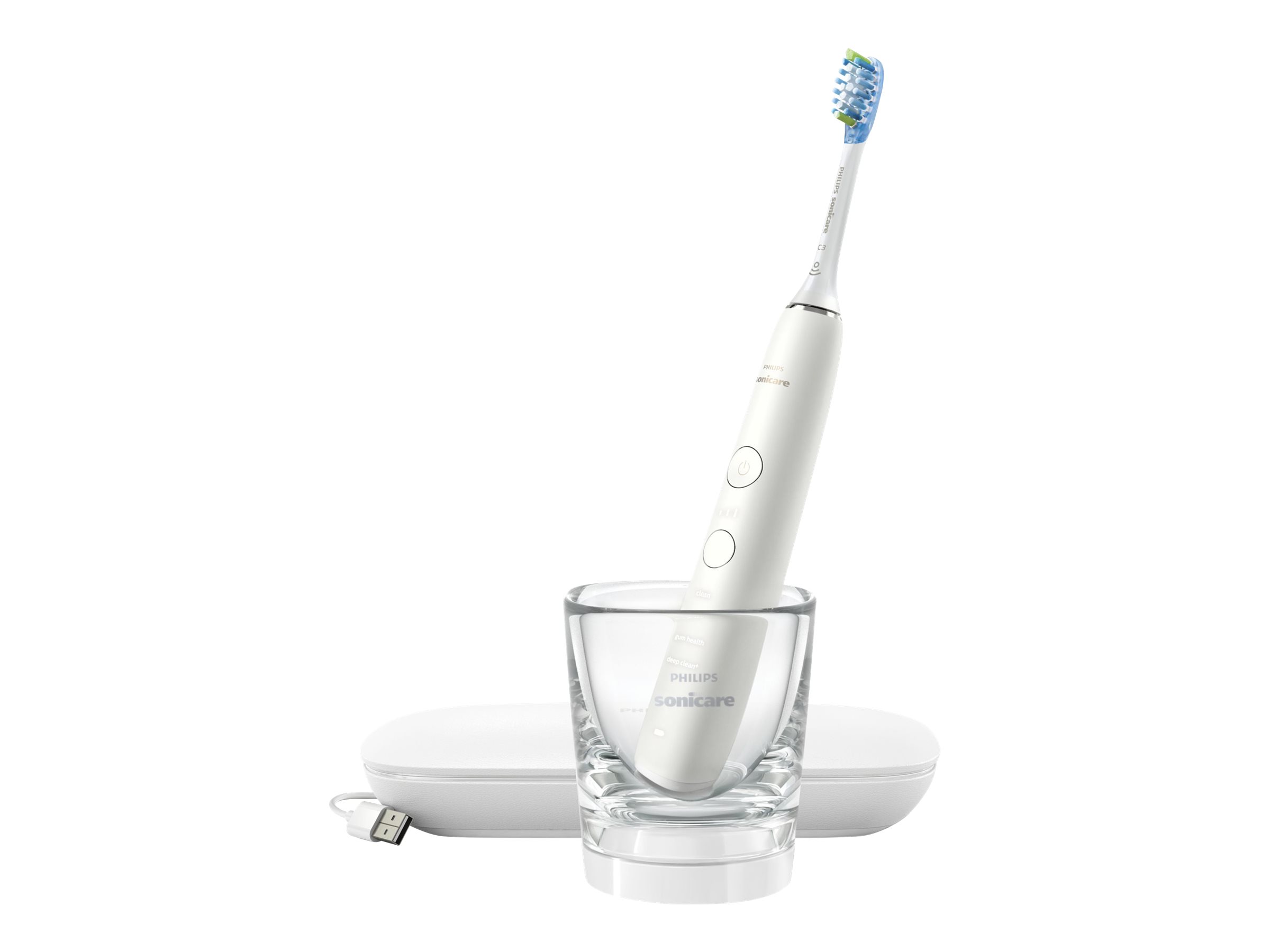 Philips | DiamondClean Electric Toothbrush | HX9911/27 | Rechargeable | For adults | Number of brush heads included 1 | Number of teeth brushing modes 4 | Sonic technology | White