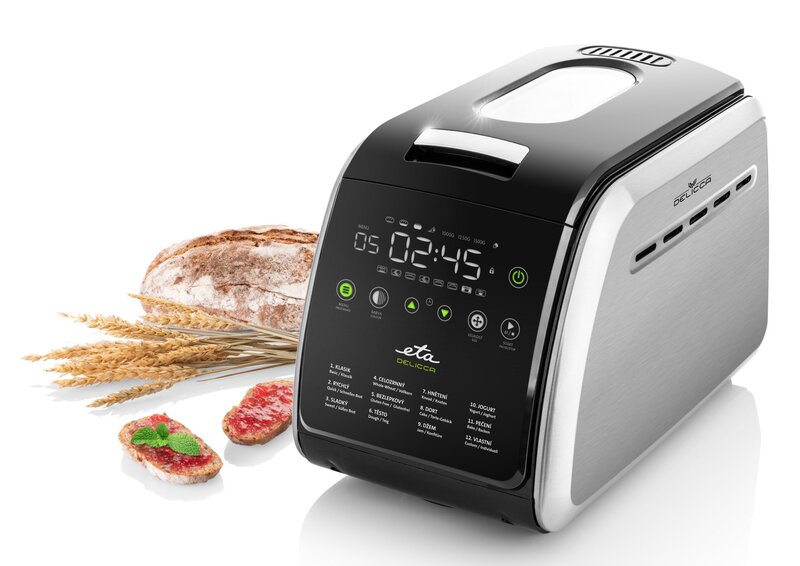 ETA | Bread maker | Delicca II ETA714990030 | Number of programs 12 | 850 W | Black/Stainless steel