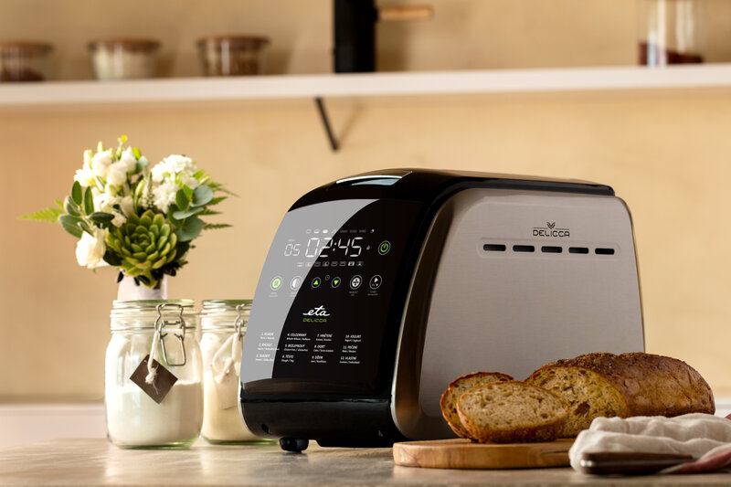 ETA | Bread maker | Delicca II ETA714990030 | Number of programs 12 | 850 W | Black/Stainless steel