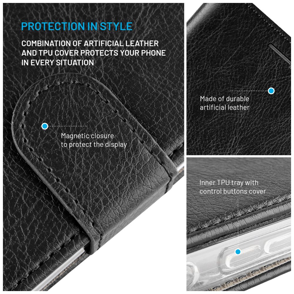 Fixed Opus | Book Case | Xiaomi | 15 | Leather | Black