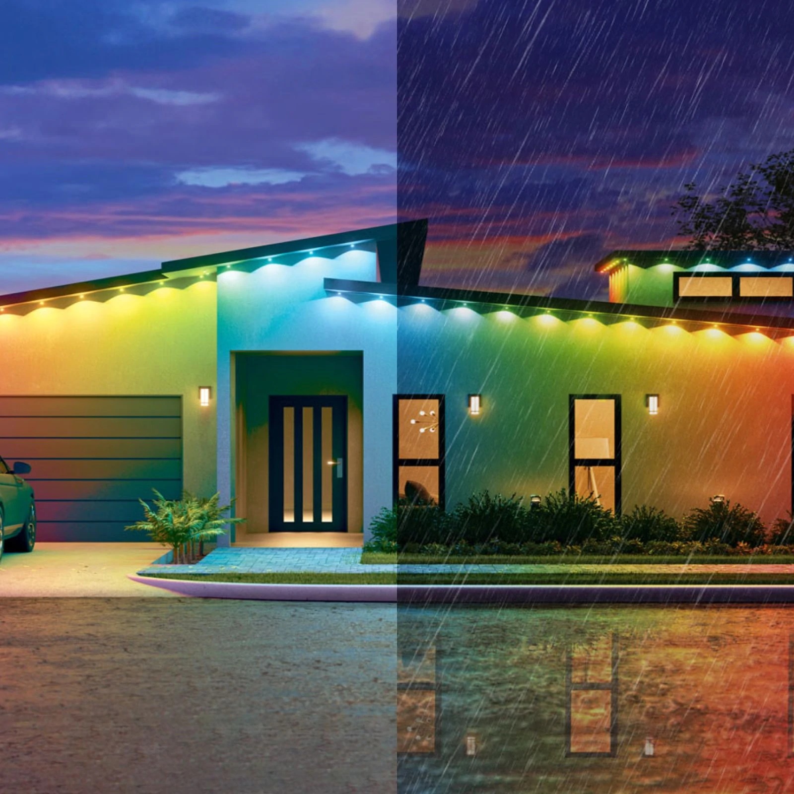 Nanoleaf Smart Multicolor Permanent Outdoor Lights Smarter Kit, 15m|16+ Million Colours