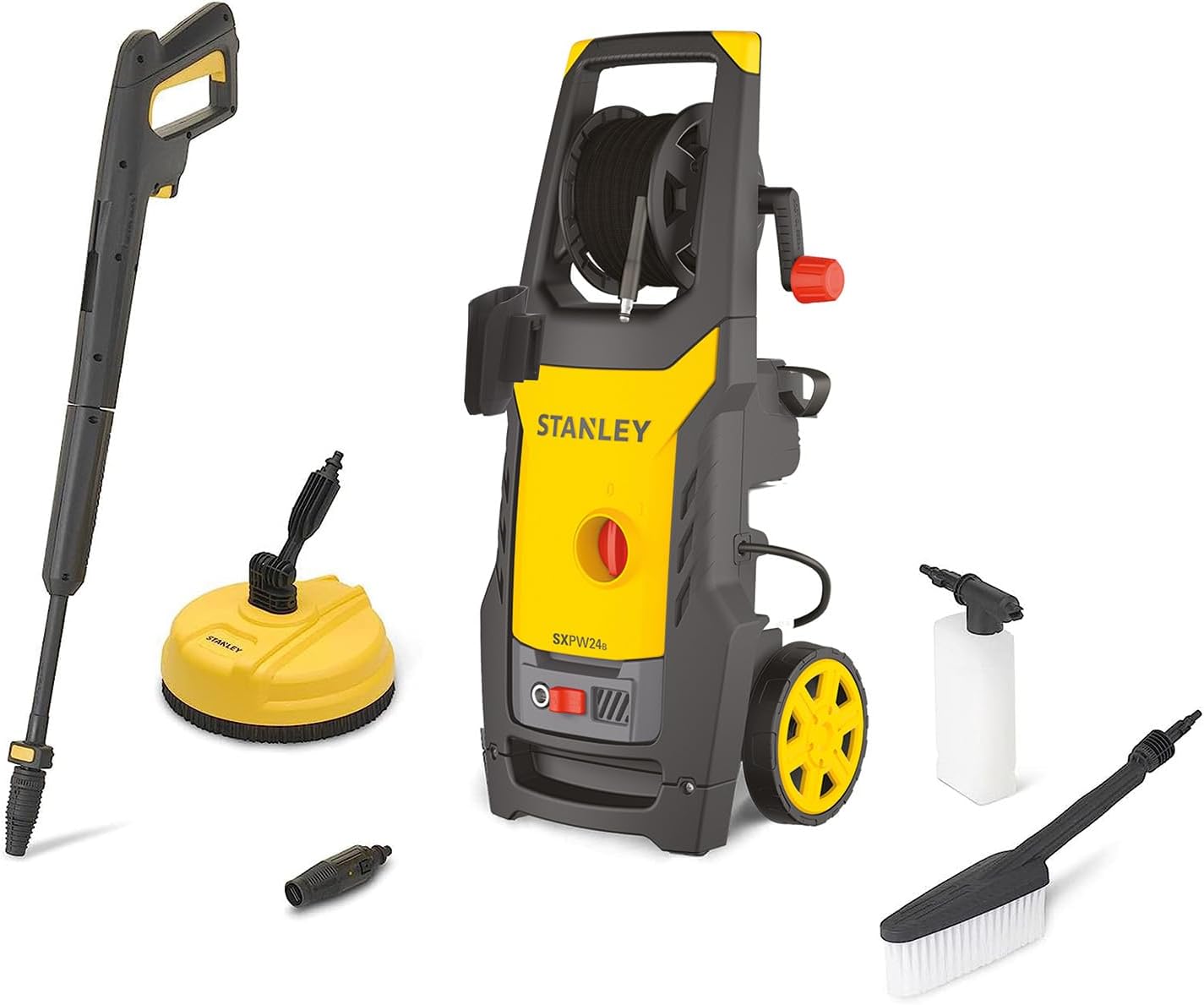 STANLEY SXPW24BX-E High Pressure Washer with Patio Cleaner (2400 W, 170 bar, 500 l/h) | Stanley 2400 W | 170 bar | 500 l/h