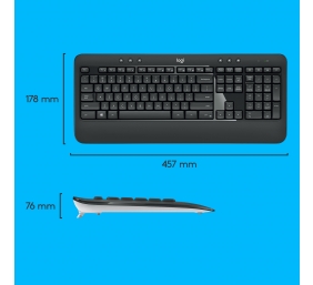 Logitech MK540 Advanced Combo Belaidė klaviatūra + pelė, US, Juoda