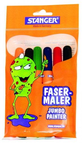 Stanger Flomasteriai Jumbo, 6 spalvos 430002