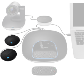 Internetinė kamera Logitech (989-000171) mikrofonas konferencijoms, juodas
