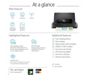 Spausdintuvas rašalinis HP OfficeJet 200 Mobile Printer (CZ993A)