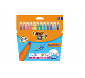 BIC Flomasteriai KID Couleur XL, 12 spalvų rinkinys NP