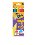 Bic Spalvoti pieštukai Supersoft, 8 spalvų rinkinys, su drožtuku