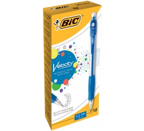 Bic Velocity MP05 automatinis pieštukas su 3 x 0.5mm HB grafitais (dėžutėje 12vnt. skirtingomis korp