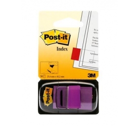 Indeksai 3M, Post-it, 25.4x43.2mm, violetiniai, plastikiniai (1x50)  0718-009