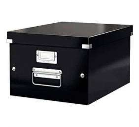 Archyvinė dėžė Leitz, 281x369x200mm, A4, juoda, nuimamas dangtis  0830-208