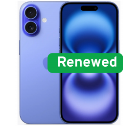 Apple | RENEW | Grade B | iPhone 16 | Ultramarine | 6.1 " | Super Retina XDR OLED | 2556 x 1179 pixels | A17 | 6 GB | 128 GB | Dual SIM | 5G | 48+12 MP | iOS | 18