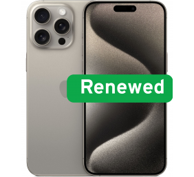 Apple | RENEW | Grade B | iPhone 15 Pro | Natural Titanium | 6.1 " | Super Retina XDR OLED | 2556 x 1179 pixels | A17 Pro Chip | 8 GB | 128 GB | Dual SIM | 5G | 48+12+12 MP | iOS | 18