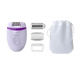 Philips Satinelle Essential BRE275/00 Kompaktiškas laidinis epiliatorius, Violetinė