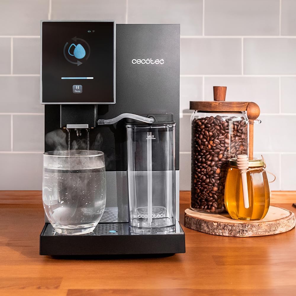 Cecotec Coffee Maker | Cremmaet Compactccino Connected | Pump pressure 19 bar | Built-in milk frother | Super-automatic | Black