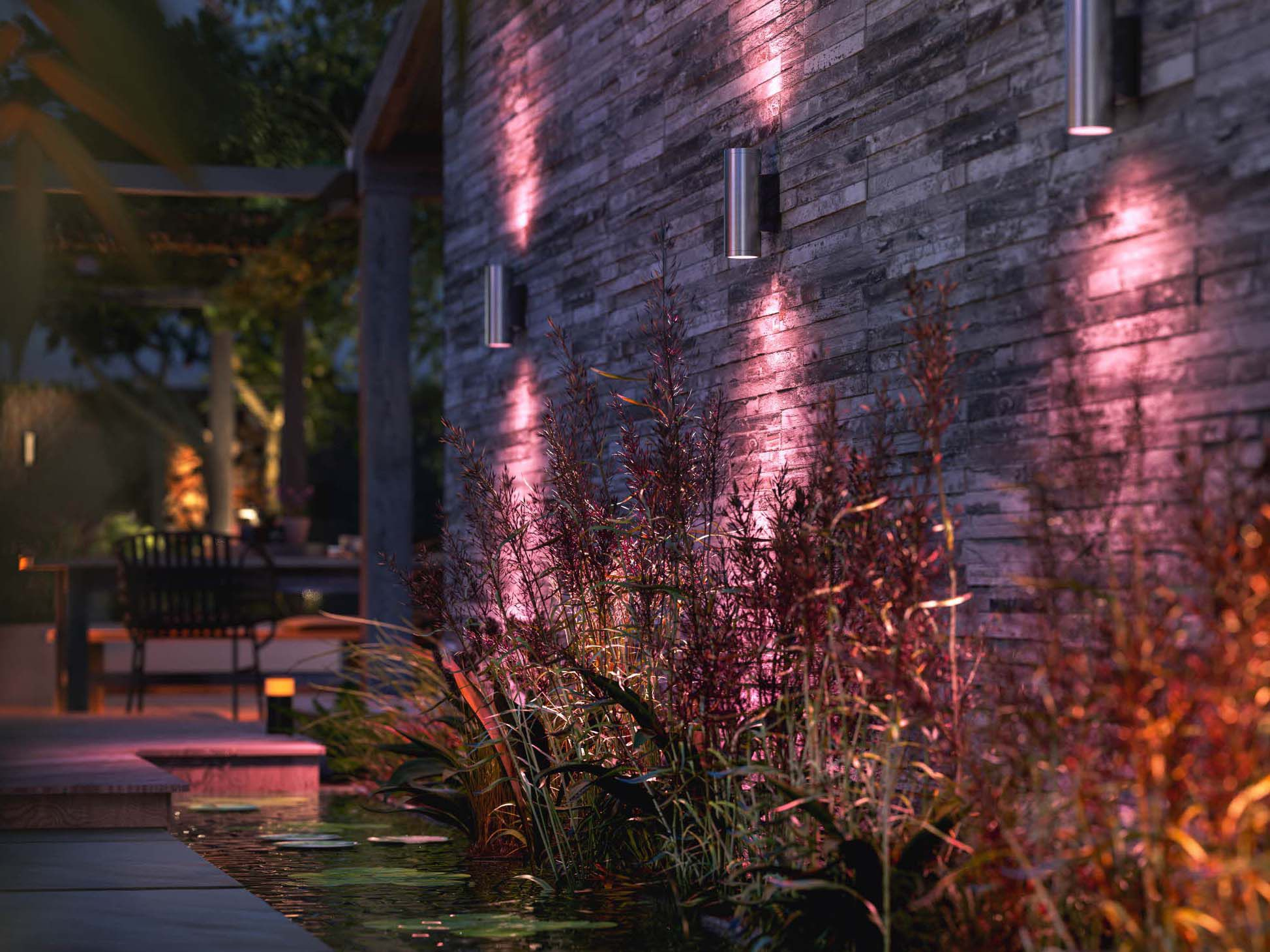 Philips Hue WCA Appear Outdoor Wall Lantern, Inox | 8 W | 2000-6500 Hue White Colour Ambiance
