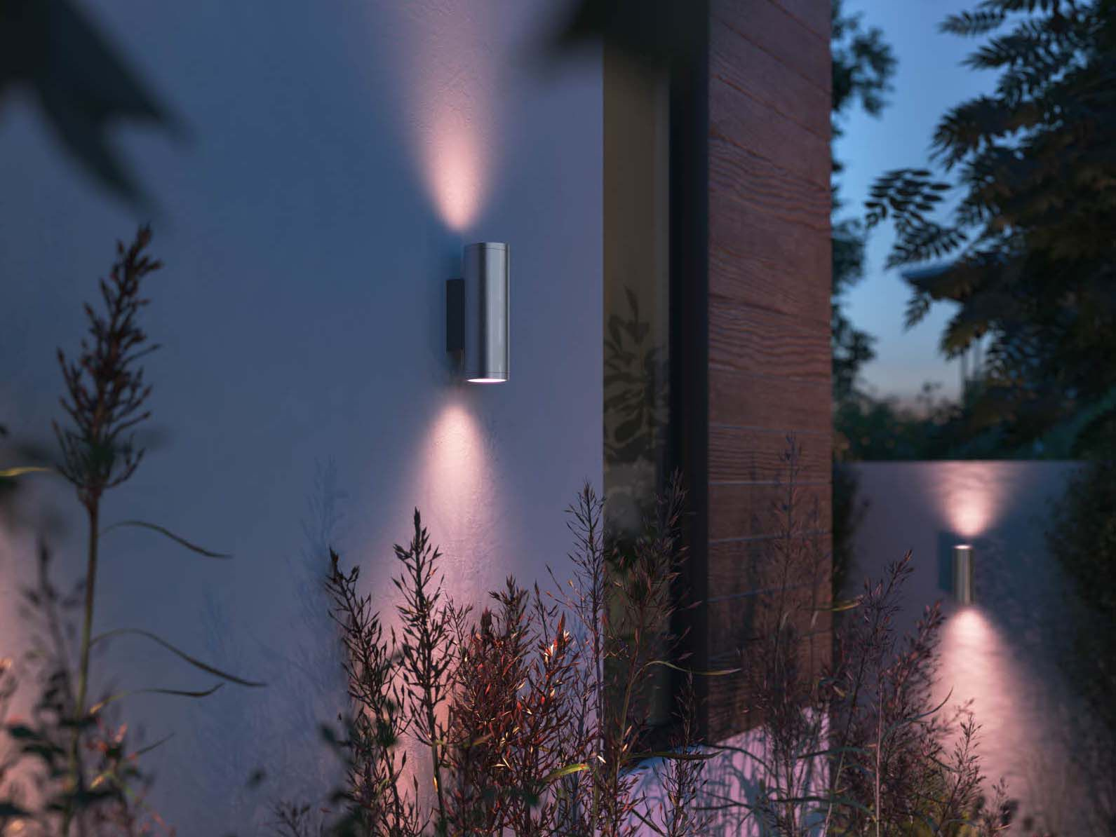 Philips Hue WCA Appear Outdoor Wall Lantern, Inox | 8 W | 2000-6500 Hue White Colour Ambiance