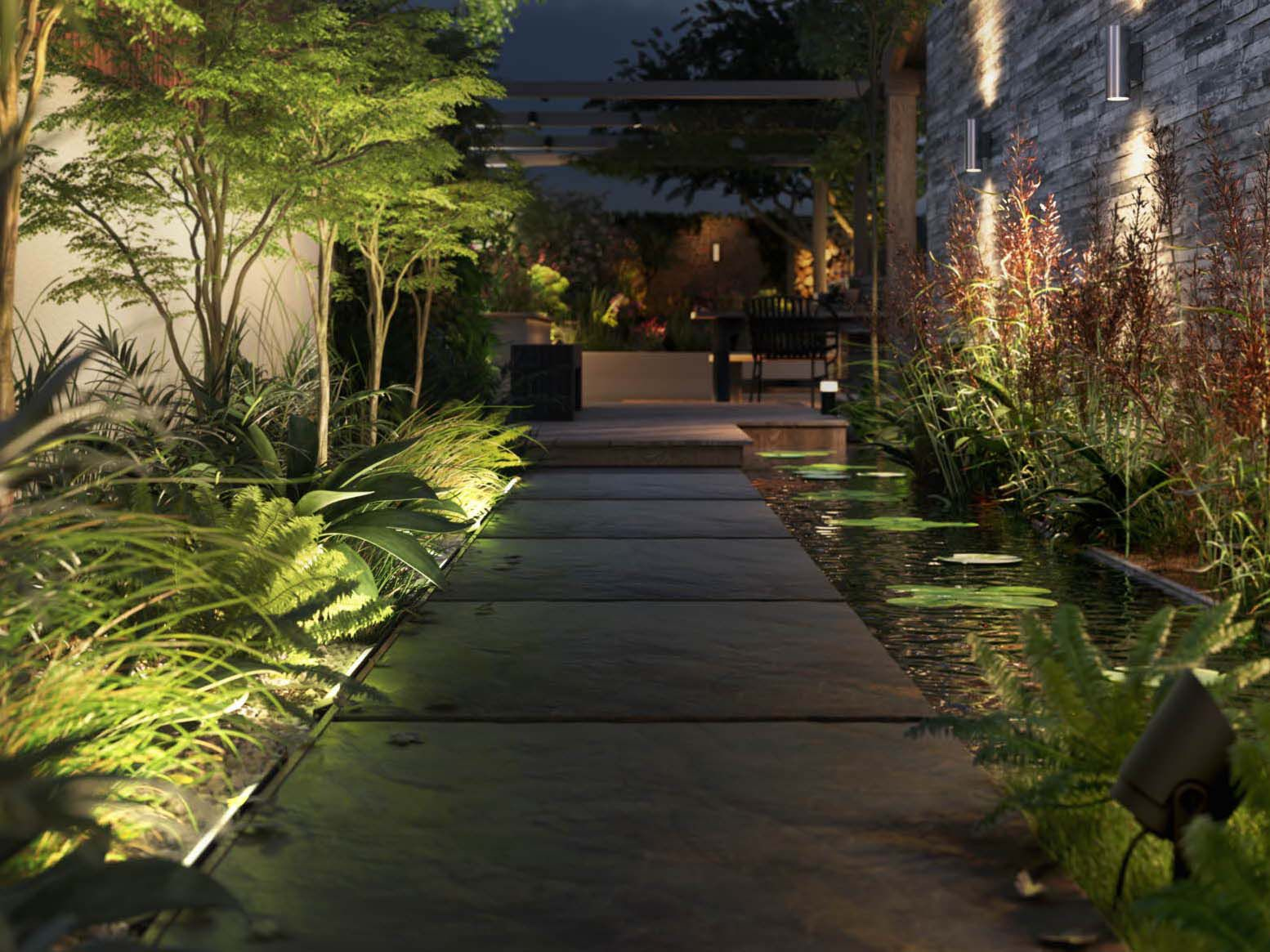 Philips Hue WCA Appear Outdoor Wall Lantern, Inox | 8 W | 2000-6500 Hue White Colour Ambiance