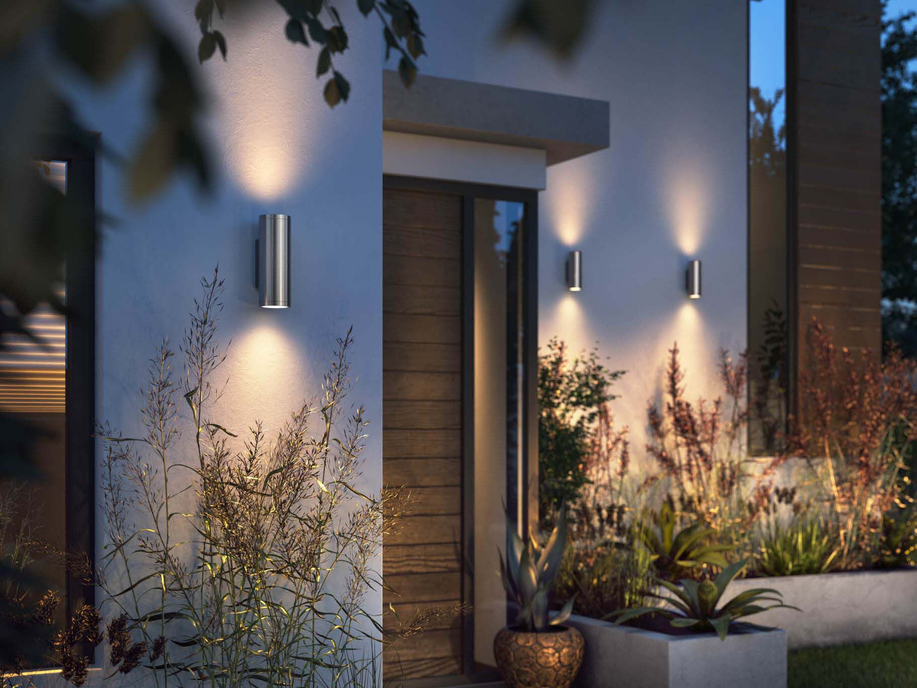 Philips Hue WCA Appear Outdoor Wall Lantern, Inox | 8 W | 2000-6500 Hue White Colour Ambiance