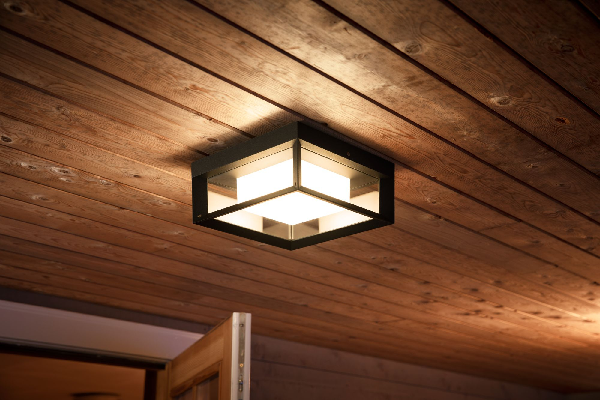 Philips Hue WCA Econic Outdoor Square Wall Lantern | 15 W | 2000-6500 Hue White Colour Ambiance