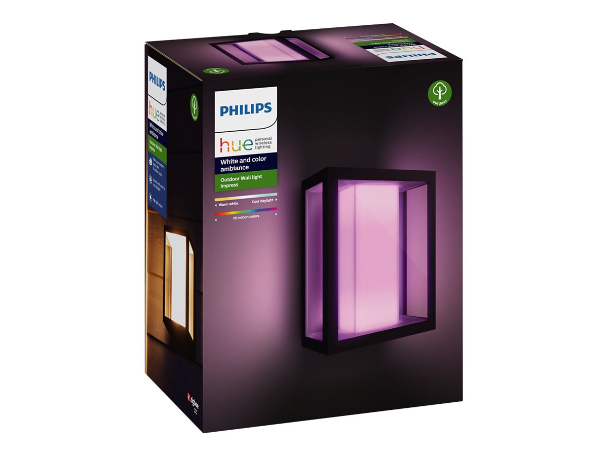 Philips Hue WCA Impress Outdoor Wall Large Lantern | 8 W | 2000-6500 Hue White Colour Ambiance