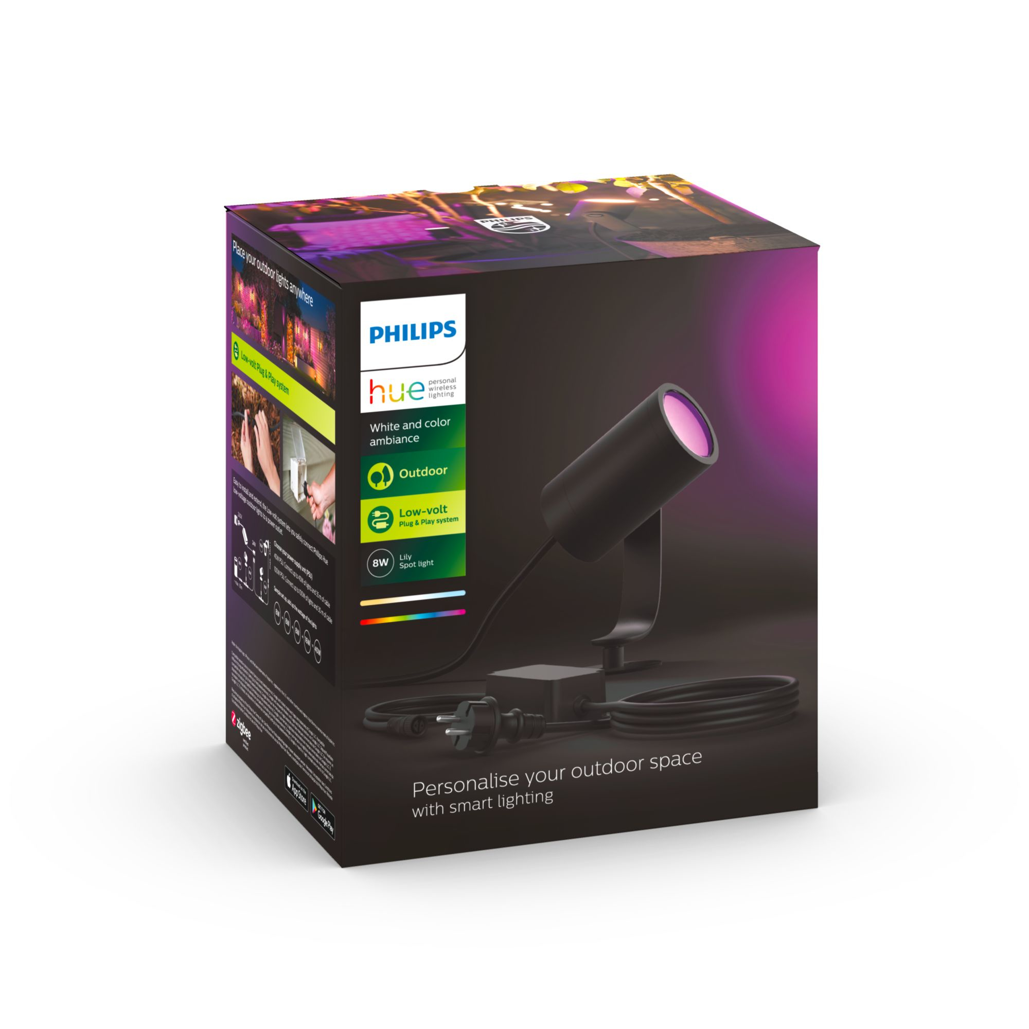 Philips Hue WCA Lily Outdoor Spot Light Base 24V | 8 W | 2200-6500 BBL CCT range