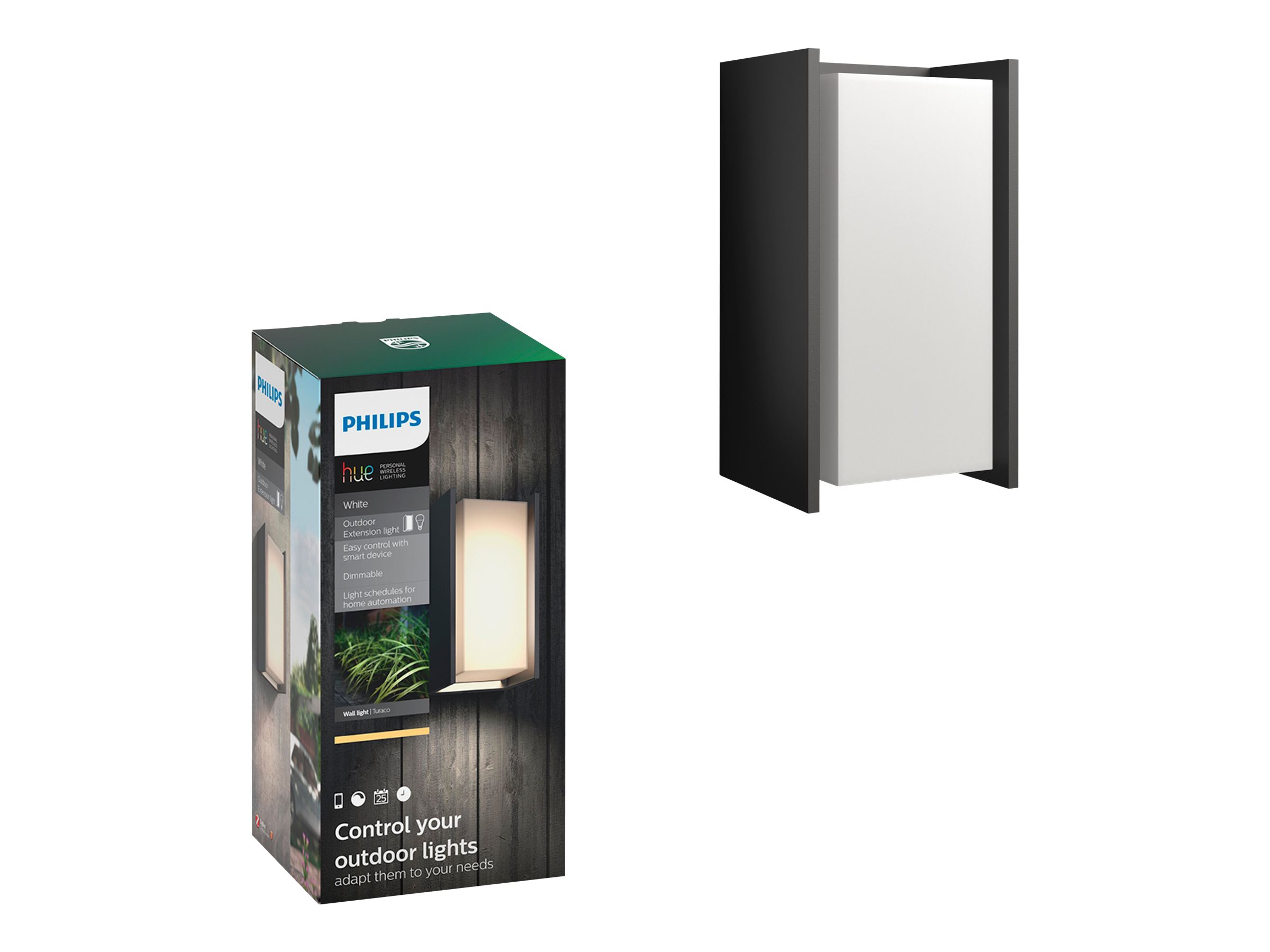 Philips Hue Turaco Outdoor Wall Lantern | E27 | 9 W | Warm white