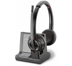 Poly Savi 8220-M Office Stereo DECT Belaidės ausinės, Bluetooth, Office base, Juoda