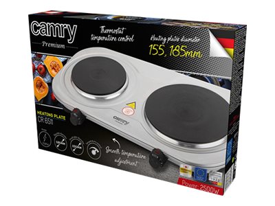 Camry | CR 6511 | Number of burners/cooking zones 2 | Rotary knobs | Stainless steel | Electric