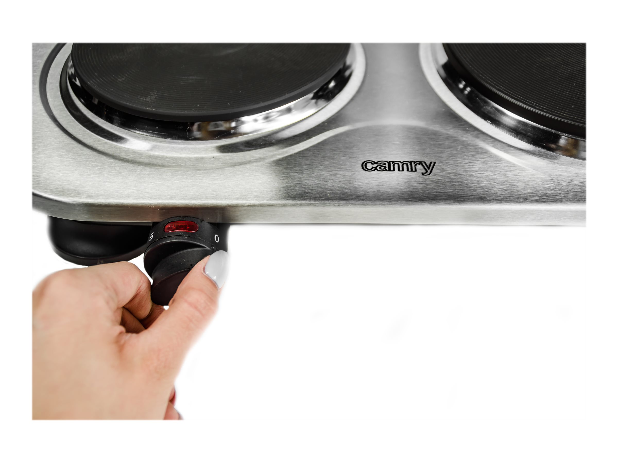 Camry | CR 6511 | Number of burners/cooking zones 2 | Rotary knobs | Stainless steel | Electric