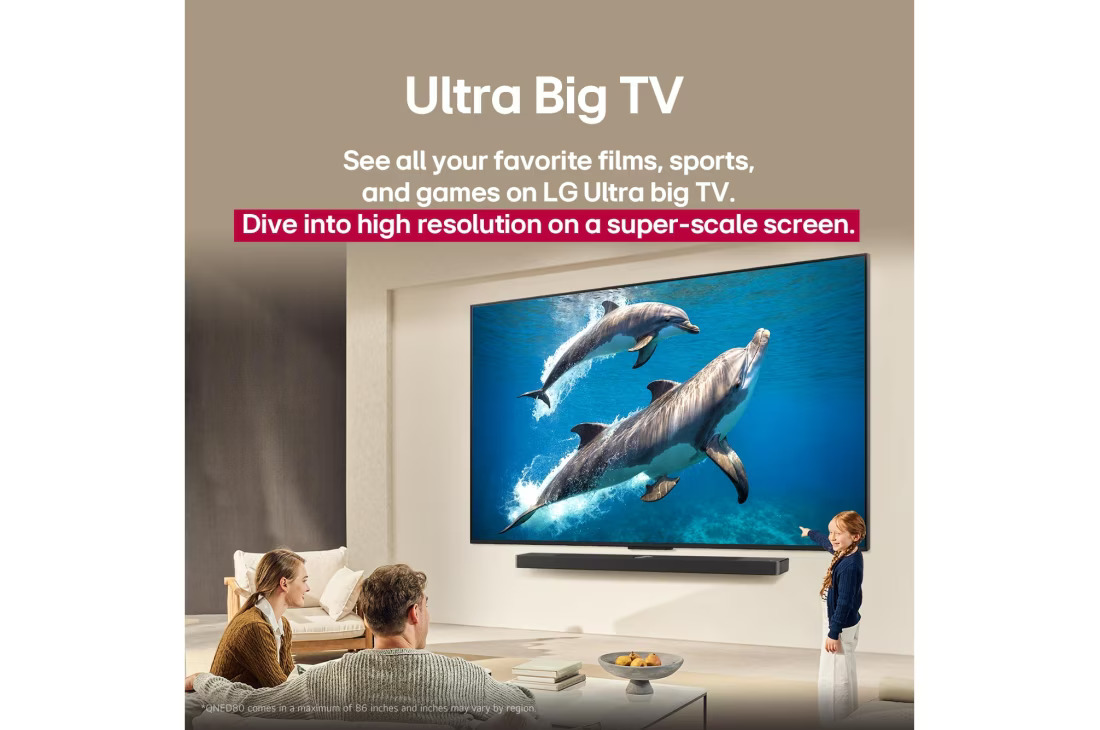 LG 86QNED80A3A | 86 | Smart TV | webOS 25 | UHD | Black
