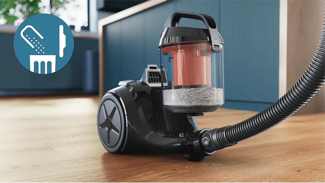Philips | Vacuum cleaner | XB1142/10 1000 series | Bagless | Power 800 W | Dust capacity 1.3 L | Rich black/Coral moody