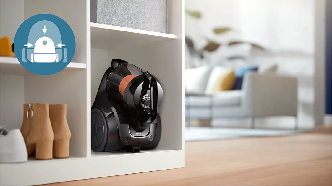 Philips | Vacuum cleaner | XB1142/10 1000 series | Bagless | Power 800 W | Dust capacity 1.3 L | Rich black/Coral moody