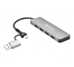 SANDBERG USB-C/A to 4xUSB 3.0 Hub