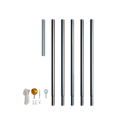 Twinkly Light Tree Pole 6m, Black Aluminum