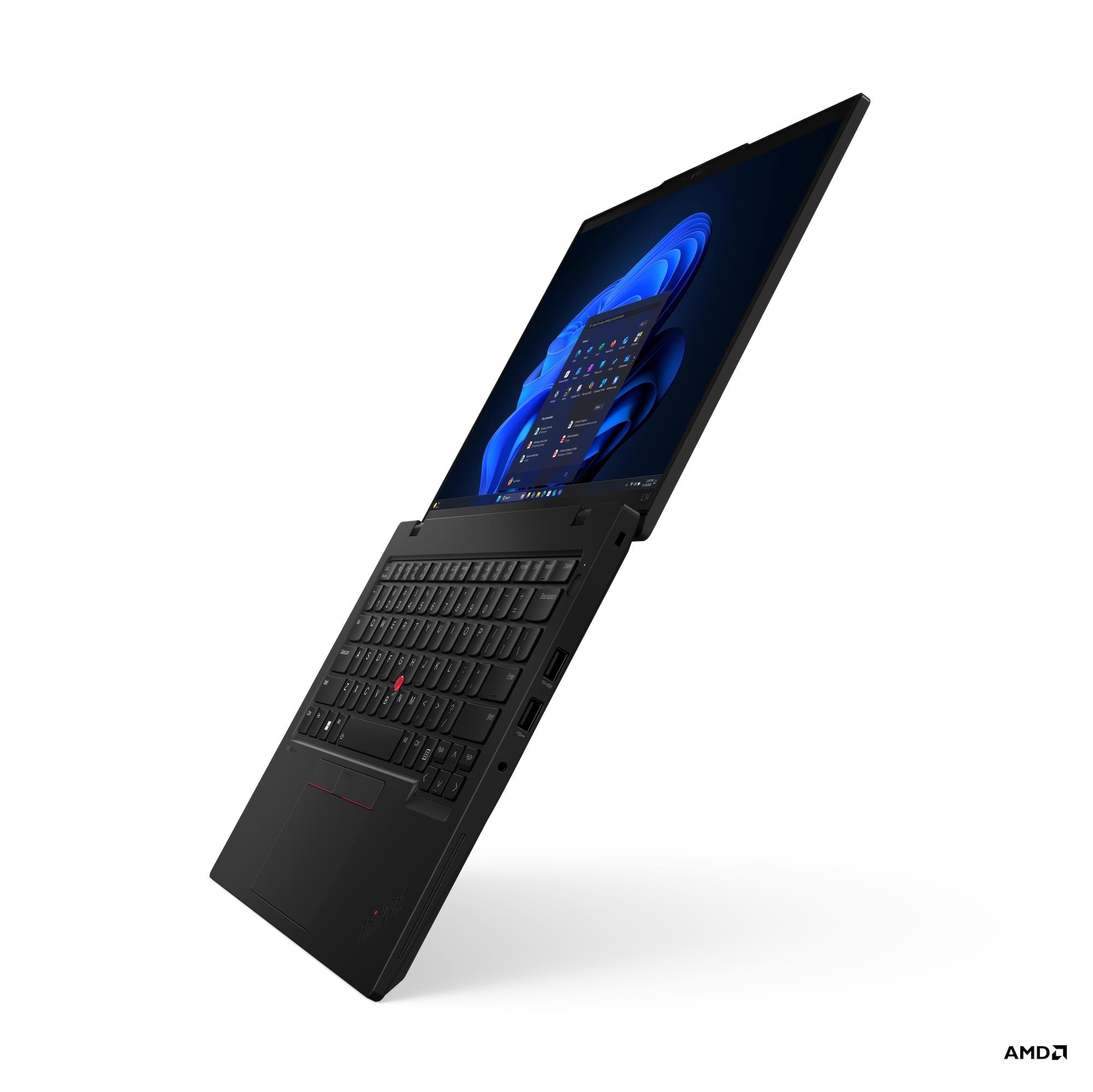 Lenovo ThinkPad L14 G6 AMD | Black | 14 " | IPS | WUXGA | 1920 x 1200 pixels | Anti-glare | AMD Ryzen 5 PRO | 215 | 16 GB | SO-DIMM DDR5 | Solid-state drive capacity 512 GB | AMD Radeon 740M Graphics | Windows 11 Pro | 802.11be | Bluetooth version 5.4 | L