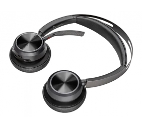 Poly Voyager Focus 2 Belaidės ausinės, Bluetooth, BT700 USB-C Adapter, USB-C/A Adapter, Juoda
