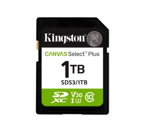 Kingston Canvas Select Plus | 1000 GB | SD | Flash memory class Class 10, UHS-I, U1/U3, Video Class 10/30