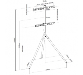 ONE For ALL Floor stand WM 7472 32-65 " Turn Maximum weight (capacity) 30 kg Light